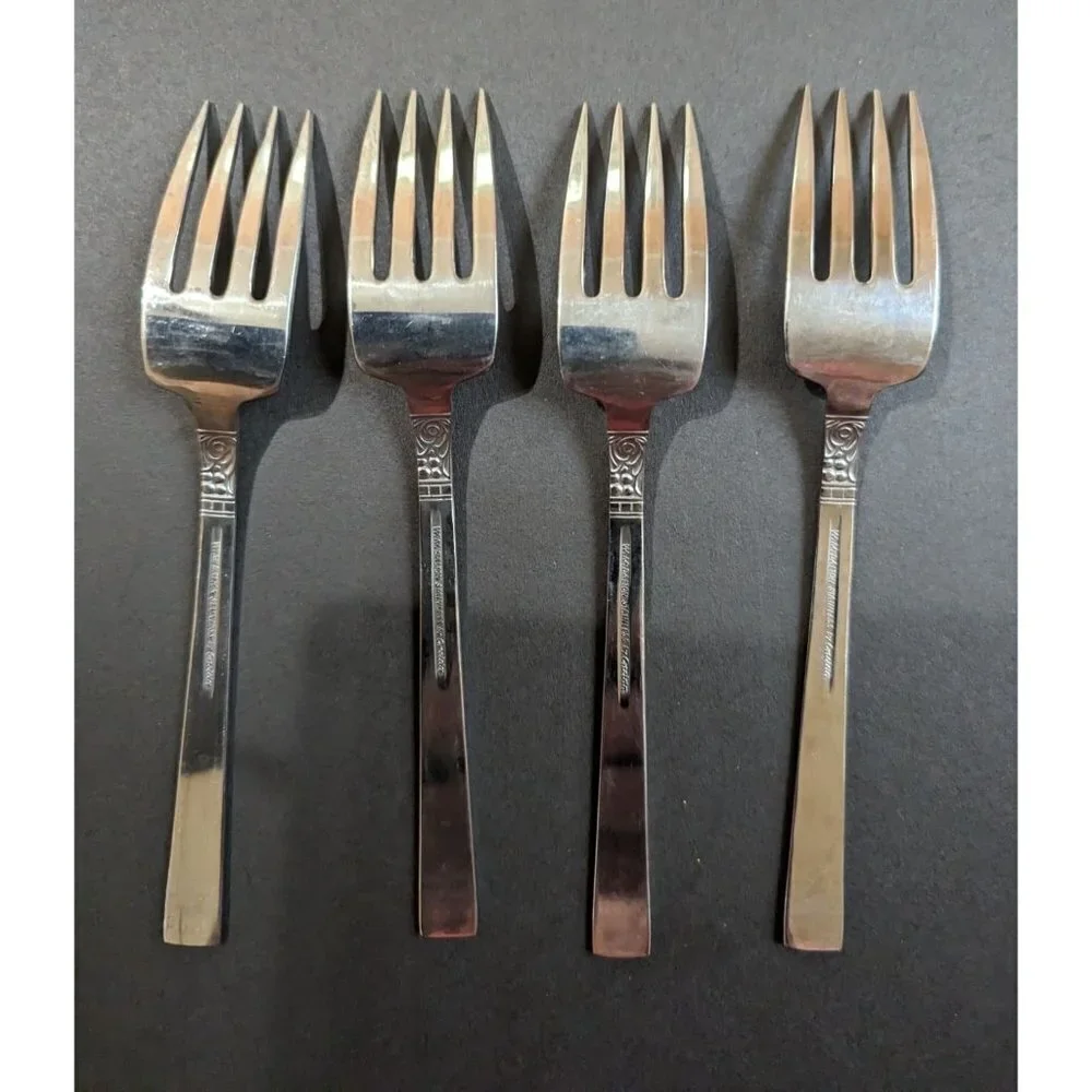 Oneida Northland (Stainless, WM Dalton‎ glassy finish salad fork 6 1/2 in set